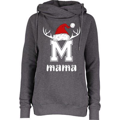 Mama Christmas Gift Mama Xmas Santa Matching Group Gift Womens Funnel Neck Pullover Hood