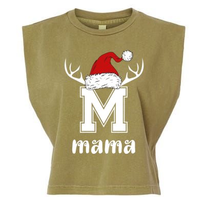 Mama Christmas Gift Mama Xmas Santa Matching Group Gift Garment-Dyed Women's Muscle Tee