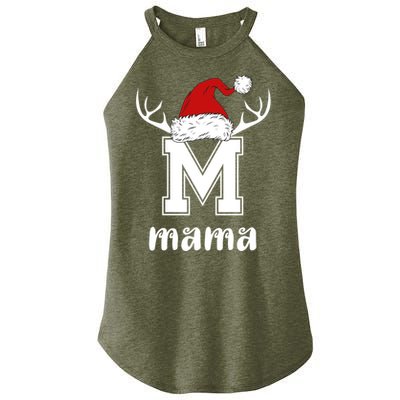 Mama Christmas Gift Mama Xmas Santa Matching Group Gift Women's Perfect Tri Rocker Tank