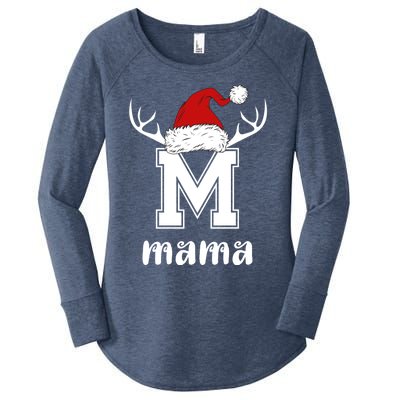 Mama Christmas Gift Mama Xmas Santa Matching Group Gift Women's Perfect Tri Tunic Long Sleeve Shirt