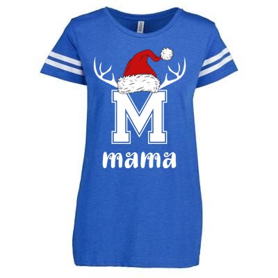 Mama Christmas Gift Mama Xmas Santa Matching Group Gift Enza Ladies Jersey Football T-Shirt