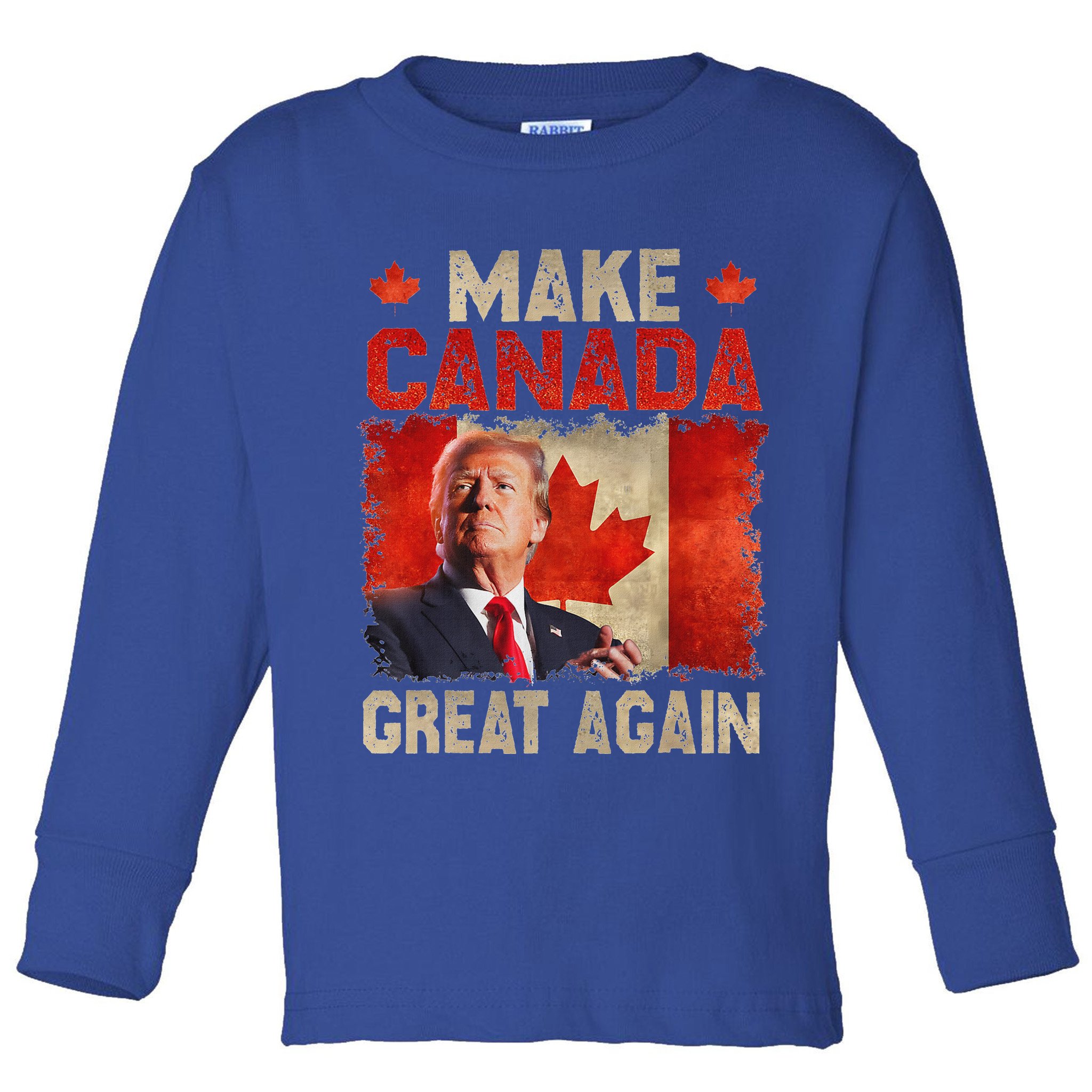 Make Canada Great Again Trump Toddler Long Sleeve Shirt