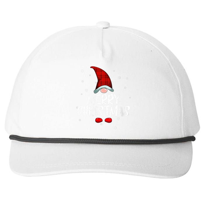 Merry Christmas Gnome Family Christmas Pajama Xmas Gnome Snapback Five-Panel Rope Hat