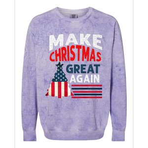 Make Christmas Great Again. Funny Xmas Colorblast Crewneck Sweatshirt