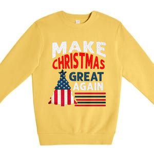 Make Christmas Great Again. Funny Xmas Premium Crewneck Sweatshirt