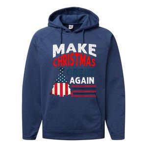 Make Christmas Great Again. Funny Xmas Performance Fleece Hoodie