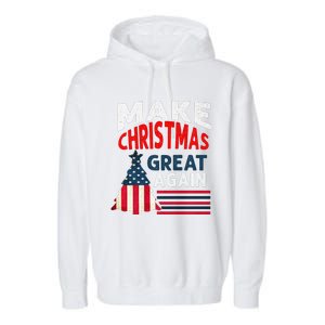 Make Christmas Great Again. Funny Xmas Garment-Dyed Fleece Hoodie