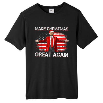 Make Christmas Great Again Santa Funny Trump Xmas Pajamas Tall Fusion ChromaSoft Performance T-Shirt