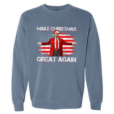 Make Christmas Great Again Santa Funny Trump Xmas Pajamas Garment-Dyed Sweatshirt