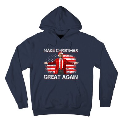 Make Christmas Great Again Santa Funny Trump Xmas Pajamas Hoodie