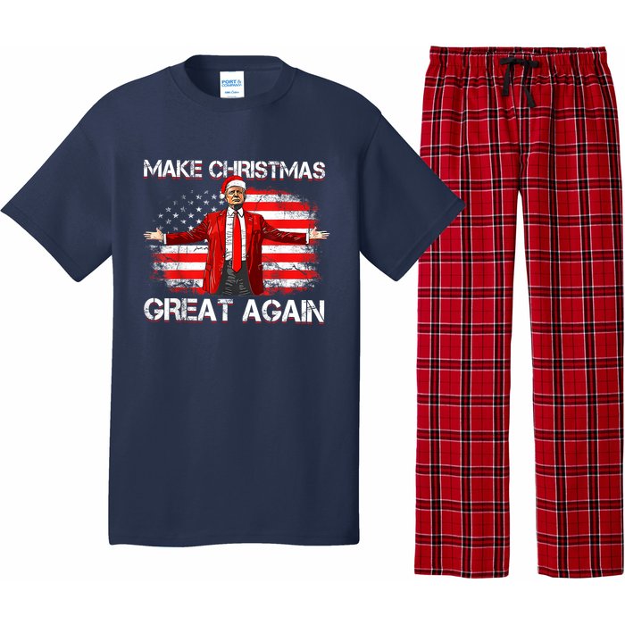 Make Christmas Great Again Santa Funny Trump Xmas Pajamas Pajama Set