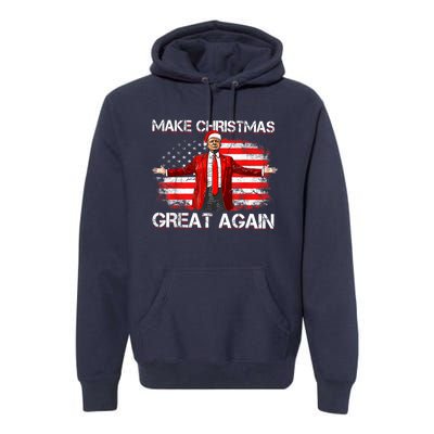 Make Christmas Great Again Santa Funny Trump Xmas Pajamas Premium Hoodie