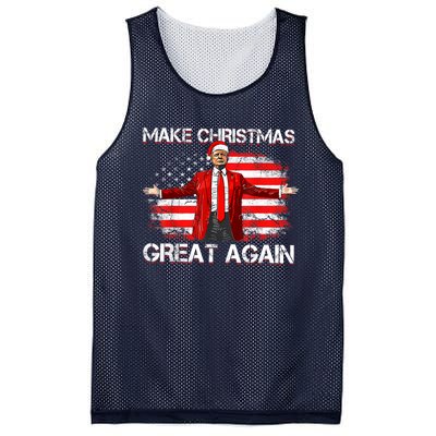 Make Christmas Great Again Santa Funny Trump Xmas Pajamas Mesh Reversible Basketball Jersey Tank