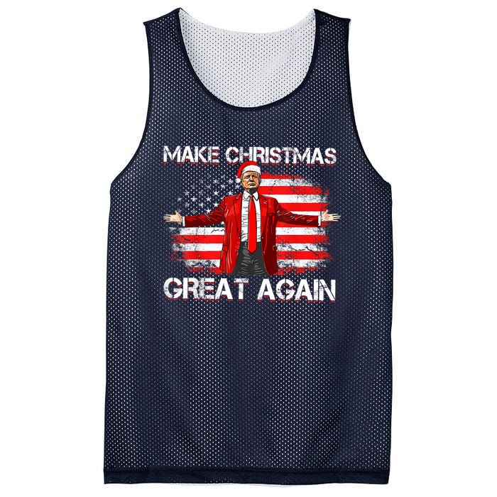 Make Christmas Great Again Santa Funny Trump Xmas Pajamas Mesh Reversible Basketball Jersey Tank