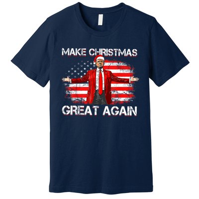 Make Christmas Great Again Santa Funny Trump Xmas Pajamas Premium T-Shirt