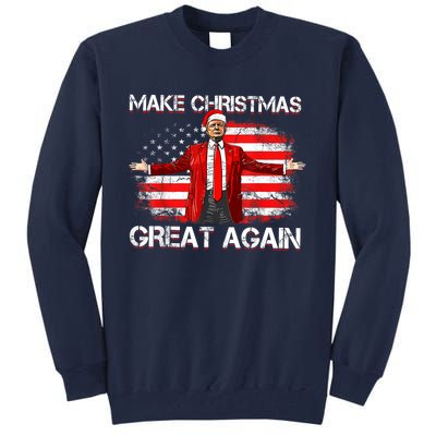 Make Christmas Great Again Santa Funny Trump Xmas Pajamas Tall Sweatshirt