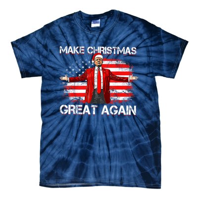 Make Christmas Great Again Santa Funny Trump Xmas Pajamas Tie-Dye T-Shirt