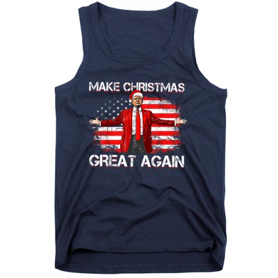 Make Christmas Great Again Santa Funny Trump Xmas Pajamas Tank Top