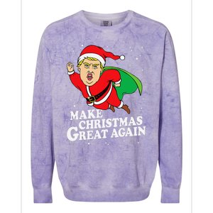 Make Christmas Great Again Ugly Xmas Donald Trump Parody Colorblast Crewneck Sweatshirt