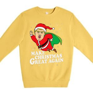 Make Christmas Great Again Ugly Xmas Donald Trump Parody Premium Crewneck Sweatshirt