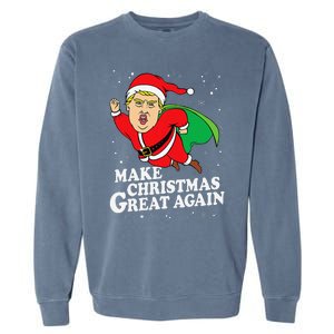 Make Christmas Great Again Ugly Xmas Donald Trump Parody Garment-Dyed Sweatshirt