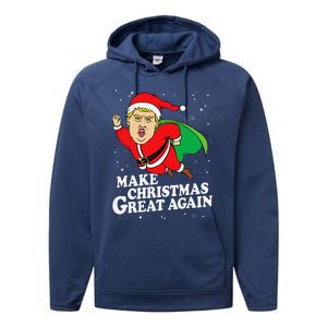 Make Christmas Great Again Ugly Xmas Donald Trump Parody Performance Fleece Hoodie