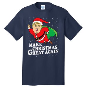 Make Christmas Great Again Ugly Xmas Donald Trump Parody Tall T-Shirt