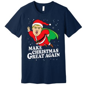 Make Christmas Great Again Ugly Xmas Donald Trump Parody Premium T-Shirt