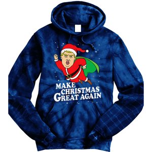 Make Christmas Great Again Ugly Xmas Donald Trump Parody Tie Dye Hoodie