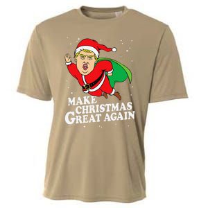 Make Christmas Great Again Ugly Xmas Donald Trump Parody Cooling Performance Crew T-Shirt