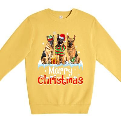 Merry Christmas Ger Shepherd Dog Squad Santa Dog Xmas Meaningful Gift Premium Crewneck Sweatshirt