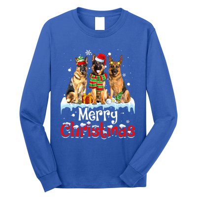 Merry Christmas Ger Shepherd Dog Squad Santa Dog Xmas Meaningful Gift Long Sleeve Shirt