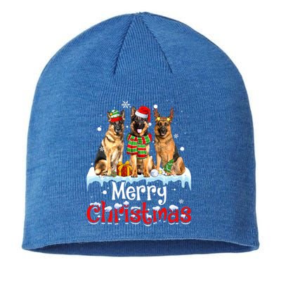 Merry Christmas Ger Shepherd Dog Squad Santa Dog Xmas Meaningful Gift Sustainable Beanie