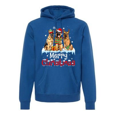 Merry Christmas Ger Shepherd Dog Squad Santa Dog Xmas Meaningful Gift Premium Hoodie