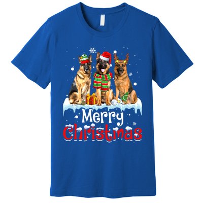 Merry Christmas Ger Shepherd Dog Squad Santa Dog Xmas Meaningful Gift Premium T-Shirt