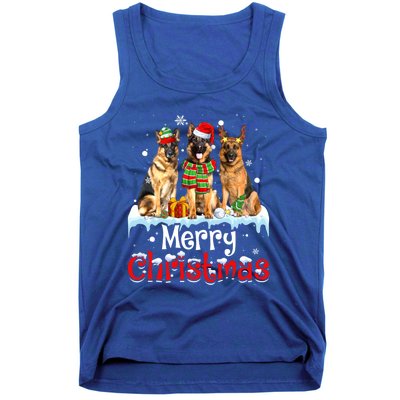 Merry Christmas Ger Shepherd Dog Squad Santa Dog Xmas Meaningful Gift Tank Top