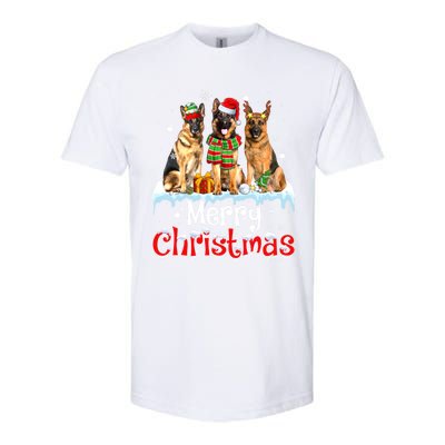 Merry Christmas Ger Shepherd Dog Squad Santa Dog Xmas Meaningful Gift Softstyle CVC T-Shirt