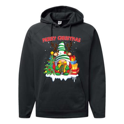 Merry Christmas Gnome Family Christmas Performance Fleece Hoodie