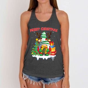 Merry Christmas Gnome Family Christmas Women's Knotted Racerback Tank