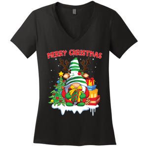 Merry Christmas Gnome Family Christmas Women's V-Neck T-Shirt