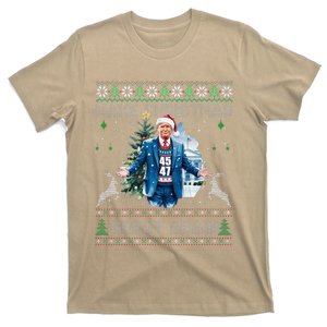 Make Christmas Great Again Ugly Sweaters Funny Trump 47 Xmas T-Shirt