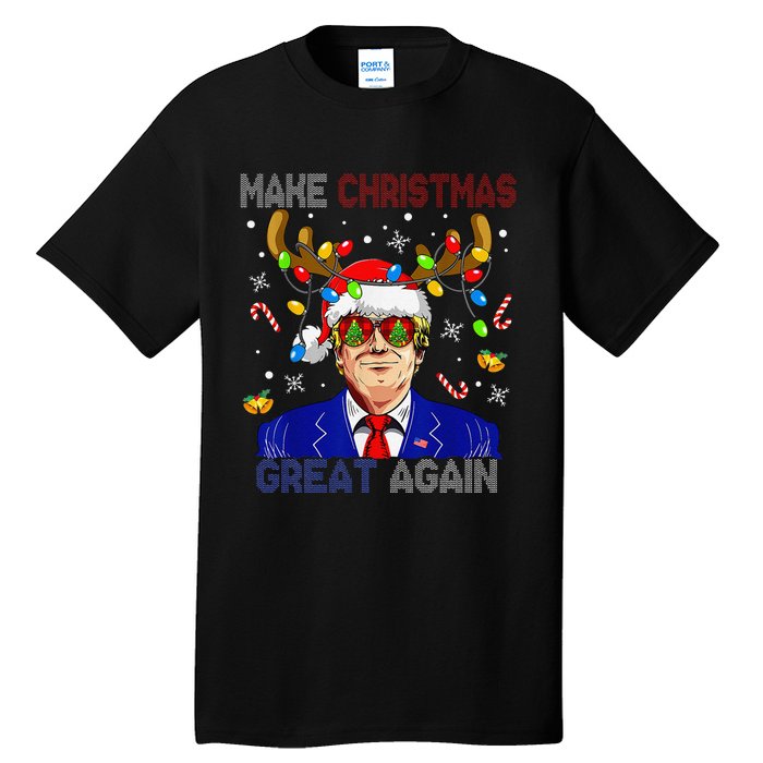 Make Christmas Great Again Funny Trump Ugly Christmas Tall T-Shirt