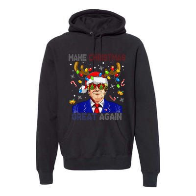 Make Christmas Great Again Funny Trump Ugly Christmas Premium Hoodie