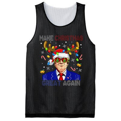 Make Christmas Great Again Funny Trump Ugly Christmas Mesh Reversible Basketball Jersey Tank