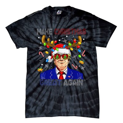 Make Christmas Great Again Funny Trump Ugly Christmas Tie-Dye T-Shirt