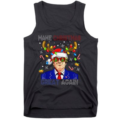 Make Christmas Great Again Funny Trump Ugly Christmas Tank Top