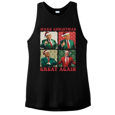 Make Christmas Great Again Funny Santa Trump 2024 Xmas Ladies PosiCharge Tri-Blend Wicking Tank