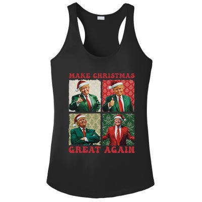 Make Christmas Great Again Funny Santa Trump 2024 Xmas Ladies PosiCharge Competitor Racerback Tank