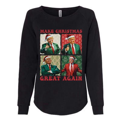 Make Christmas Great Again Funny Santa Trump 2024 Xmas Womens California Wash Sweatshirt