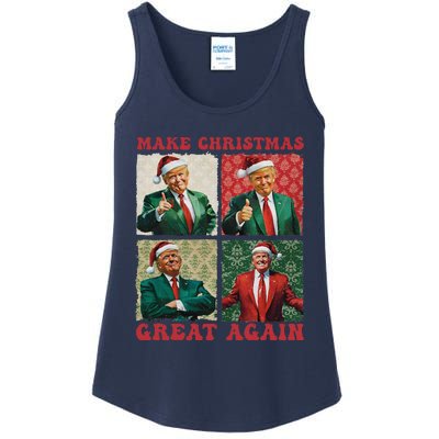 Make Christmas Great Again Funny Santa Trump 2024 Xmas Ladies Essential Tank